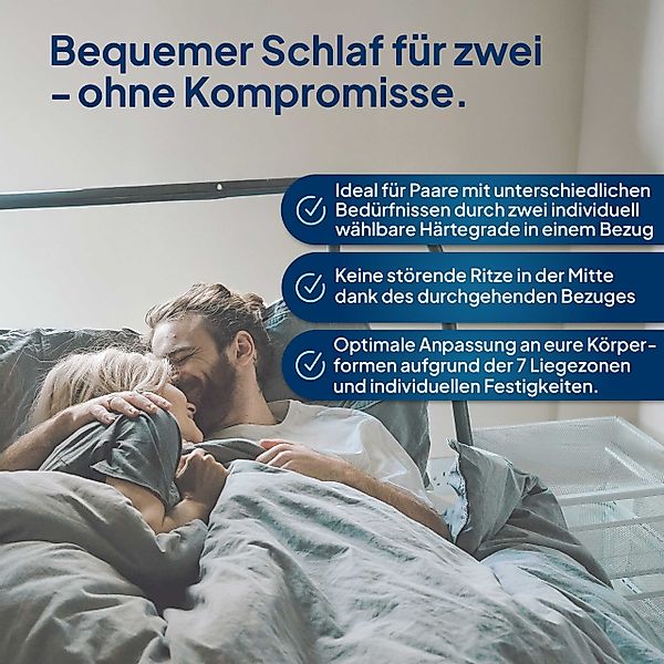 Taschenfederkernmatratze 1000 Federn 7-Zonen Federkernmatratze, 2 günstig online kaufen