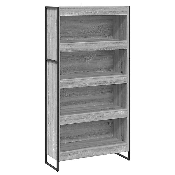 vidaXL Bücherregal 2-Tlg Graues Sonoma 80 x 30 x 155 cm Holzwerkstoff 34030 günstig online kaufen