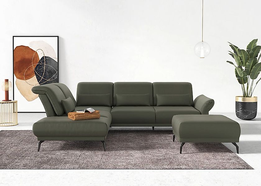 INOSIGN Ecksofa "Coco L-Form", Sitztiefen-, Arm- und Kopfteilverstellung, C günstig online kaufen