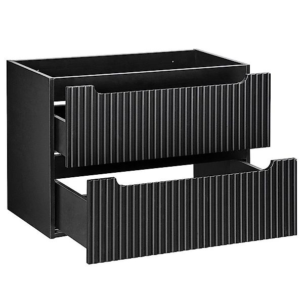 Lomadox Waschbeckenschrank NEWPORT-56-BLACK 80cm Badschrank 2 günstig online kaufen
