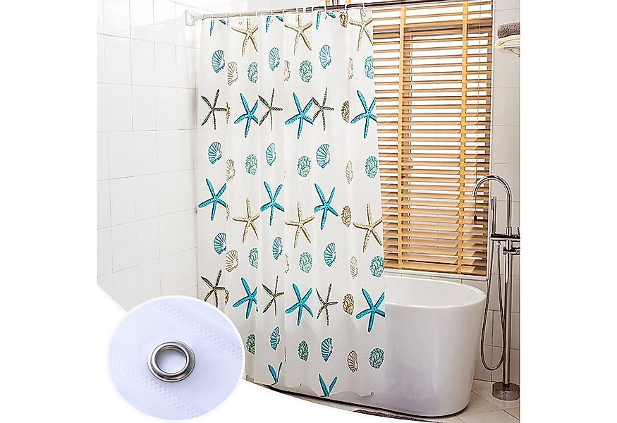 Jibenhome Duschrollo Duschvorhang Wasserdicht PEVA-Duschvorhang mit Seester günstig online kaufen