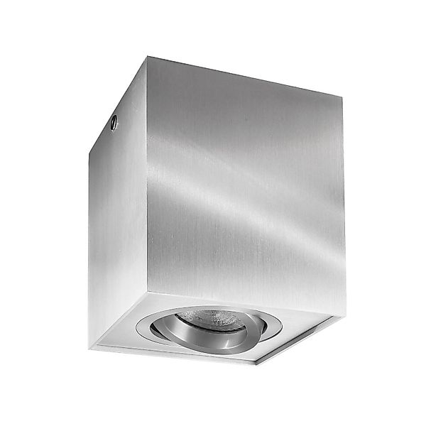 Deckenspot Bengala eckig, silber, Alu, GU10, schwenkbar günstig online kaufen