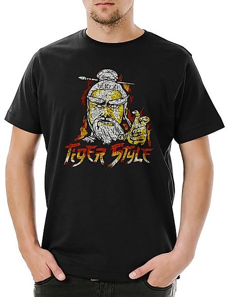 Urban Backwoods Print-Shirt Urban Backwoods Tiger Style Herren T-Shirt Schw günstig online kaufen