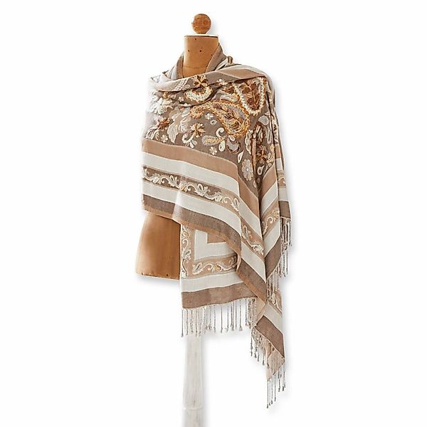 Mirabeau Modeschal Schal Plen braun/weiß, none günstig online kaufen