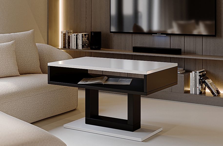 Endo-Moebel Couchtisch Tilo 100/60/58 cm Ablagefach günstig online kaufen