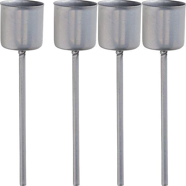 Standkerzenhalter Kerzenhalter mit Spieß für Stabkerzen, 4 Stück günstig online kaufen