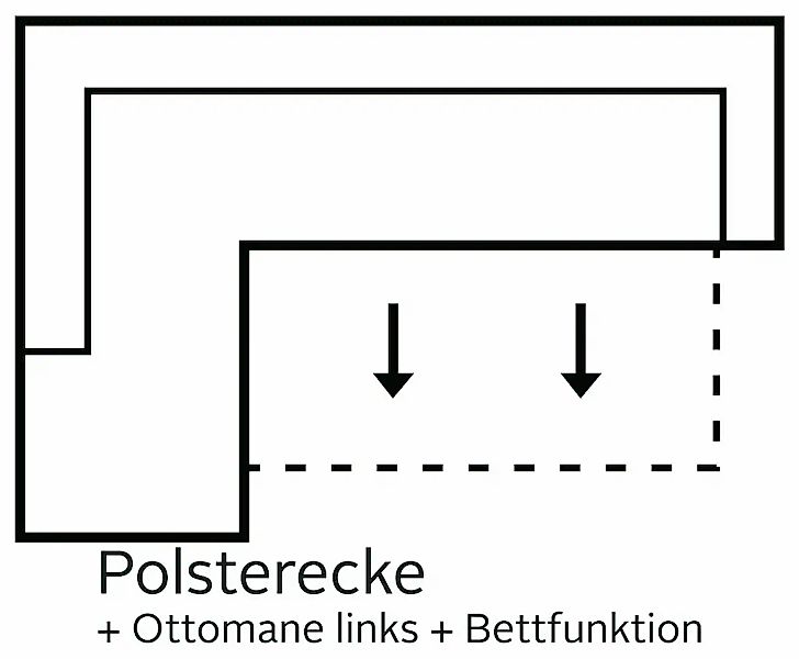 COTTA Ecksofa »Driver L-Form«, mit Kopfteilverstellung, wahlweise mit Bettf günstig online kaufen