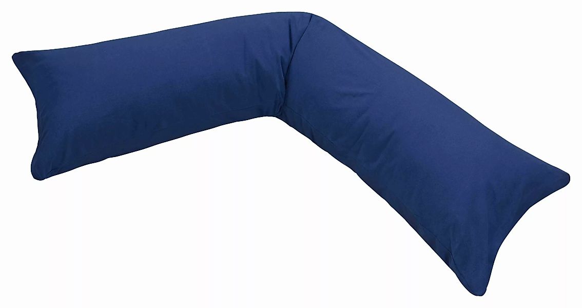 MOON 2er Pack Seitenschläferkissen Bezug Jersey Kissenbezug dunkelblau 40x1 günstig online kaufen