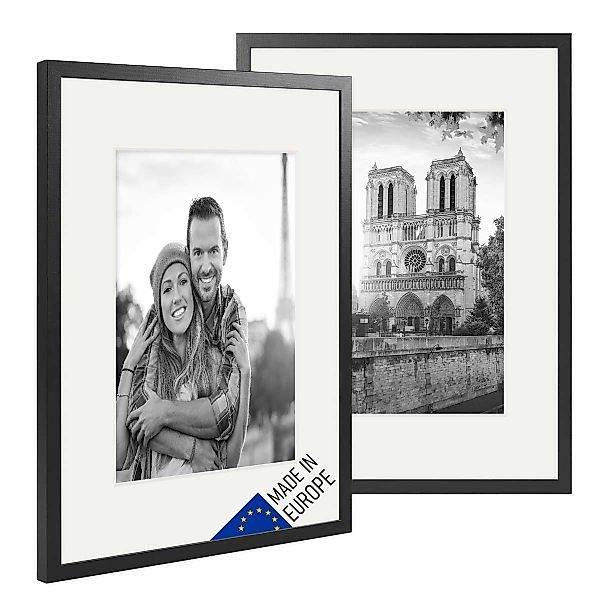 PHOTOLINI Bilderrahmen 2er Set Echtholz mit günstig online kaufen