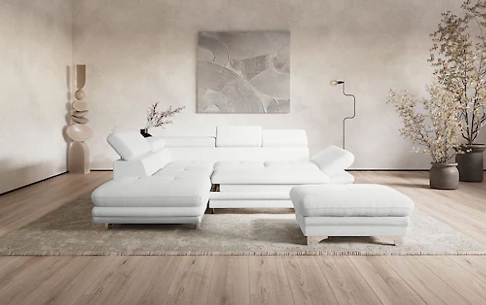 COTTA Ecksofa »Enterprise L-Form« mit Arm- & Kopfteilverstellung, wahlweise günstig online kaufen