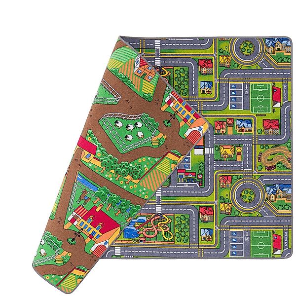 Snapstyle Kinderteppich Straßenteppich Beidseitig Straßenlandschaften, Rech günstig online kaufen