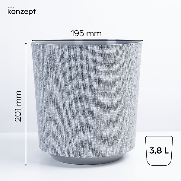KONZEPT Blumentopf Pflanztopf in Textil-Optik (2 günstig online kaufen