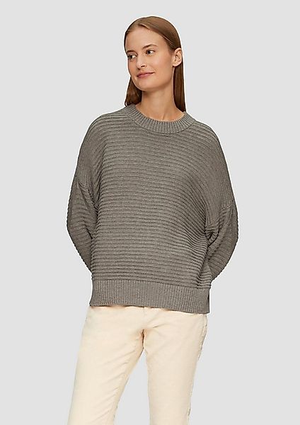 s.Oliver Longpullover Strickpullover Oversized Strickpullover mit Strukturd günstig online kaufen