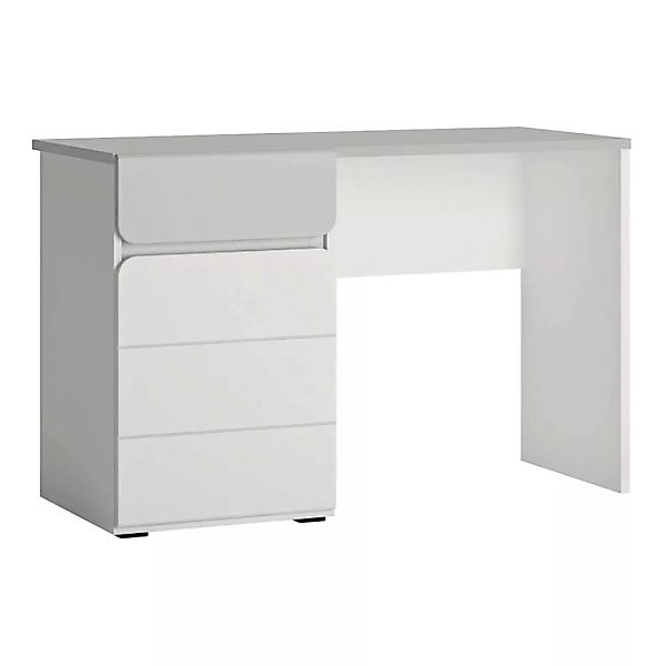 Schreibtisch 118 cm weiß mit grau FLINT-129 günstig online kaufen