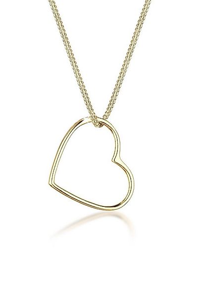 Elli Kette mit Anhänger Herz Anhänger Liebe Cut Out 925 Silber, Herz günstig online kaufen