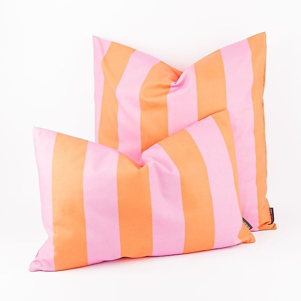 SCHÖNER LEBEN. Dekokissen Kissenhülle Streifen orange günstig online kaufen