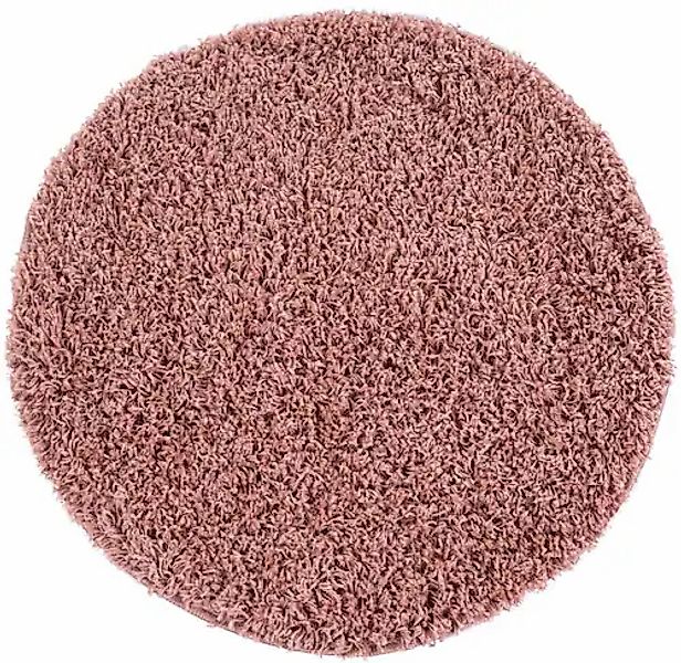 Paco Home Hochflor-Teppich »Twister 500«, rund, 44 mm Höhe, Uni Hochflor Sh günstig online kaufen