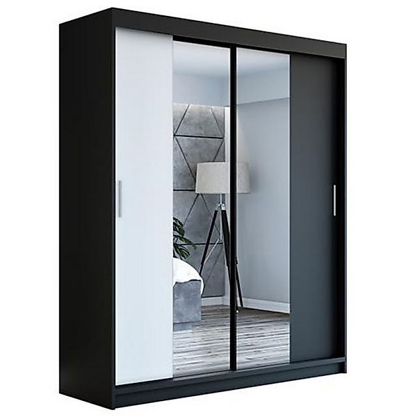 A&J MöbelLand GmbH Schwebetürenschrank NEO 180 cm 2-türig Schrank mit Spieg günstig online kaufen