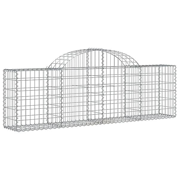 vidaXL Gabionen mit Hochbogen 9 Stk 200x30x60/80 cm Eisen 1667877 günstig online kaufen