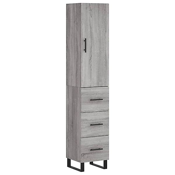 vidaXL Highboard Grau Sonoma 34,5x34x180 cm Holzwerkstoff 3198879 günstig online kaufen