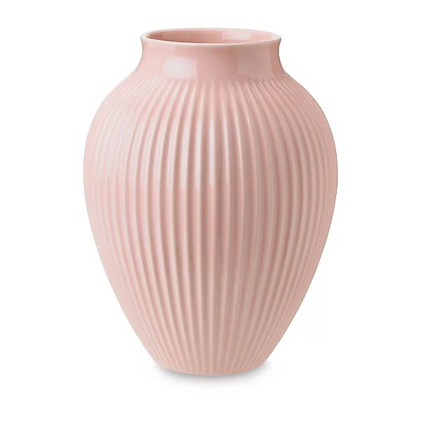 Knabstrup Vase geriffelt 27cm Rosa günstig online kaufen