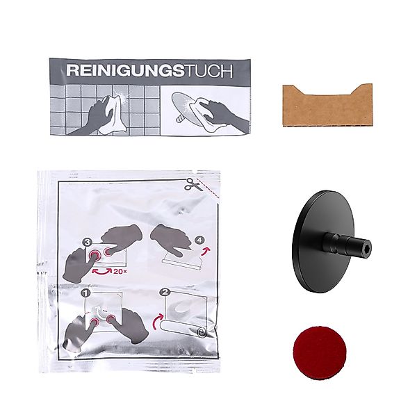 Keuco Klebe-Set 5 für Reva Badetuchhalter und Handtuchhaken mit runder Rose günstig online kaufen