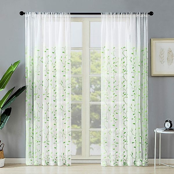 BYSURE Vorhang (2 St), Stangendurchzug, halbtransparent, günstig online kaufen