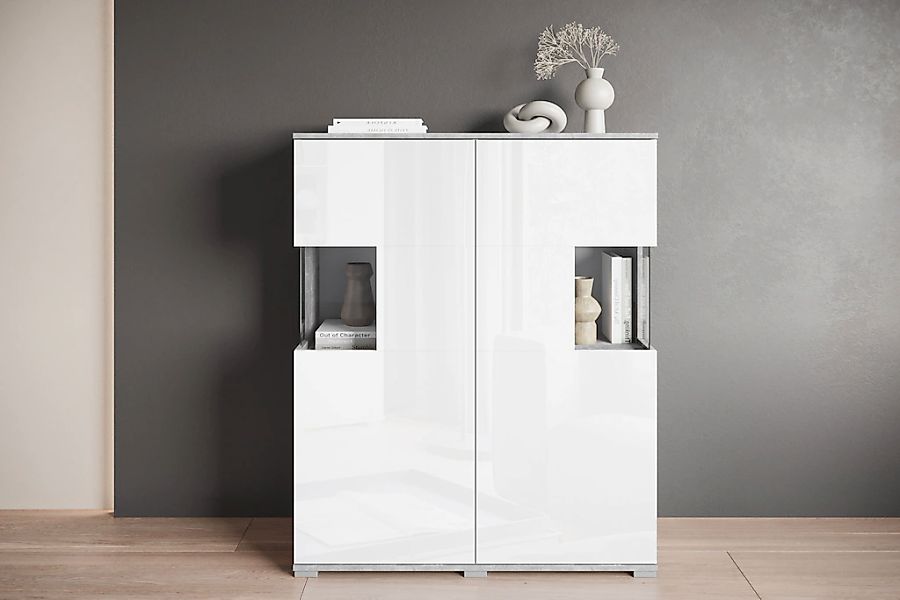 INOSIGN Highboard "Kenia", (1 St.), Modernes Highboard mit Glastüren, Breit günstig online kaufen