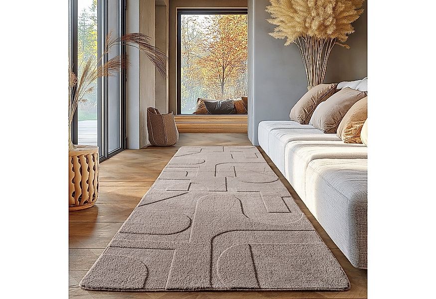 SIMPEX24 Designteppich Unicolor - Einfarbig, Rechteckig, Höhe: 12 mm, Kurzf günstig online kaufen