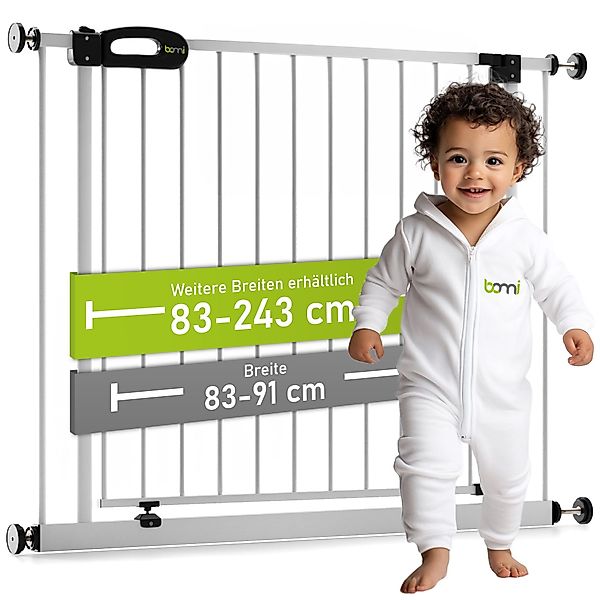 BOMI Türschutzgitter Babygitter Ohne Bohren Merle XXL 83-243 cm, Treppengit günstig online kaufen