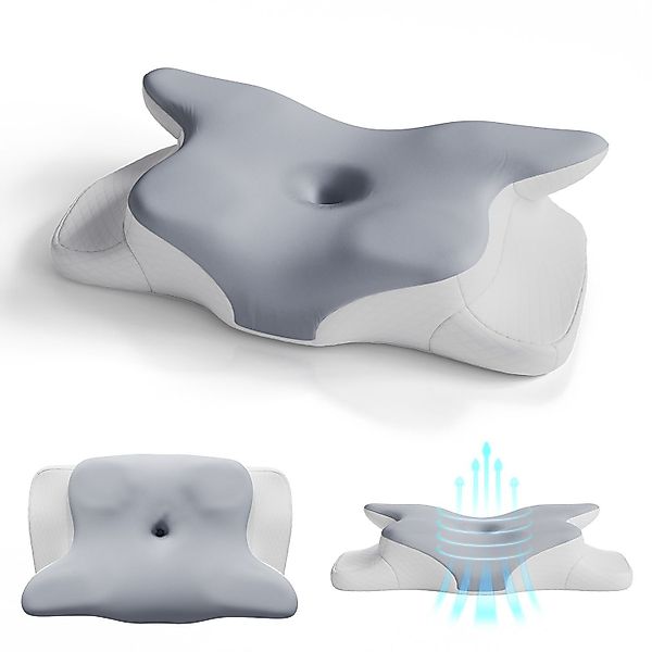 Juskys Nackenstützkissen-Set, Füllung: PU Memory Foam, günstig online kaufen