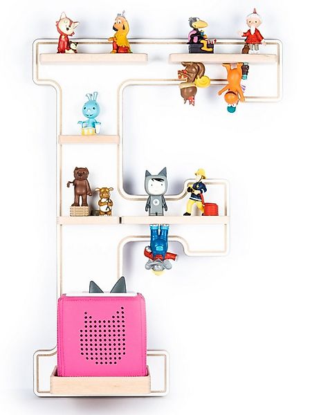 Boarti Wandregal Holz Regal Buchstabe F für Toniebox Tonies Figuren günstig online kaufen
