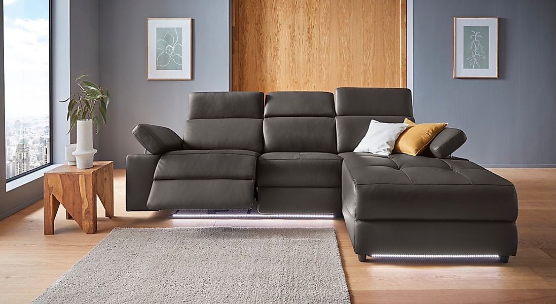 Places of Style Ecksofa »Kilado, L-Form,«, mit Relaxfunktion, verstellbarer günstig online kaufen