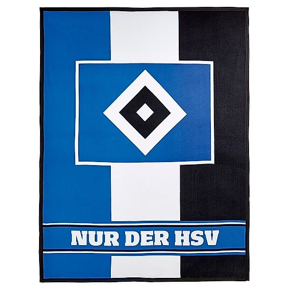 Hamburger SV Kunstfaserbettdecke HSV Fleecedecke Blockstreifen günstig online kaufen