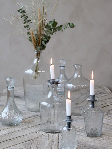 Chic Antique Kerzenhalter Flaschenaufsatz dekorativem Rand günstig online kaufen