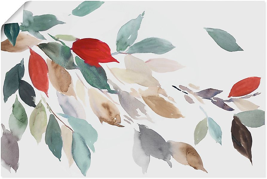 Artland Wandbild »Herbstfarbene Blätter III«, Blätterbilder, (1 St.), als L günstig online kaufen