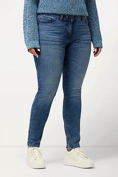 Ulla Popken 5-Pocket-Jeans Jeans Sarah Streifen schmales Bein 5-Pocket-Hose günstig online kaufen