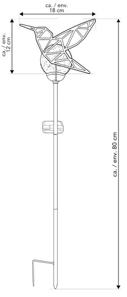 Northpoint Gartenstecker LED Solar Gartenstäbe Außenbereich günstig online kaufen