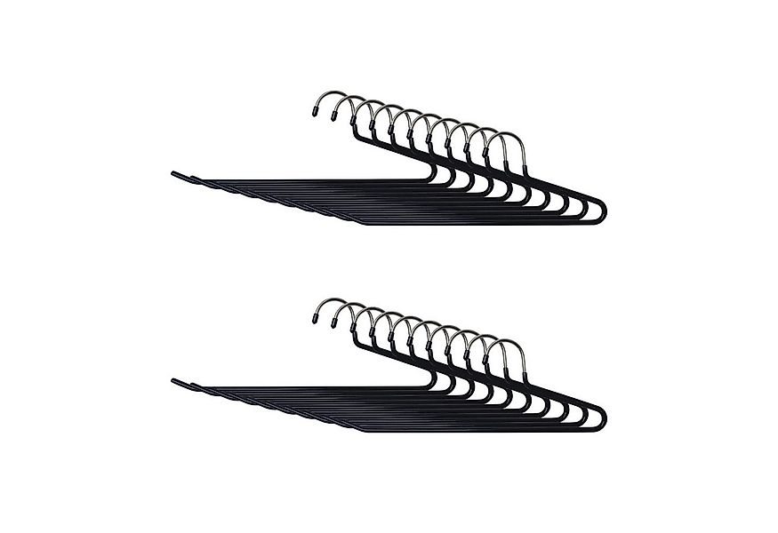 relaxdays Kleiderbügel Rutschfestes Hosenbügel Set, (Set, 20-tlg), schwarz günstig online kaufen