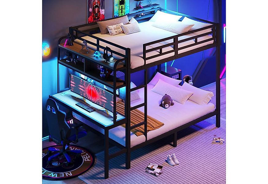 BlingBin Etagenbett Multifunktionales Kinderetagenbett 140x200cm (1-St., Pr günstig online kaufen