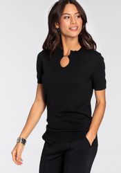 Bruno Banani Kurzarmpullover Cut-Out günstig online kaufen