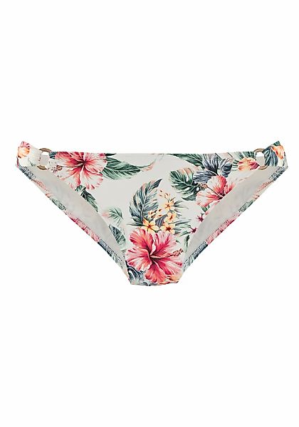LASCANA Bikini-Hose "Salsa", mit Zierringen und tollem Blumenprint günstig online kaufen