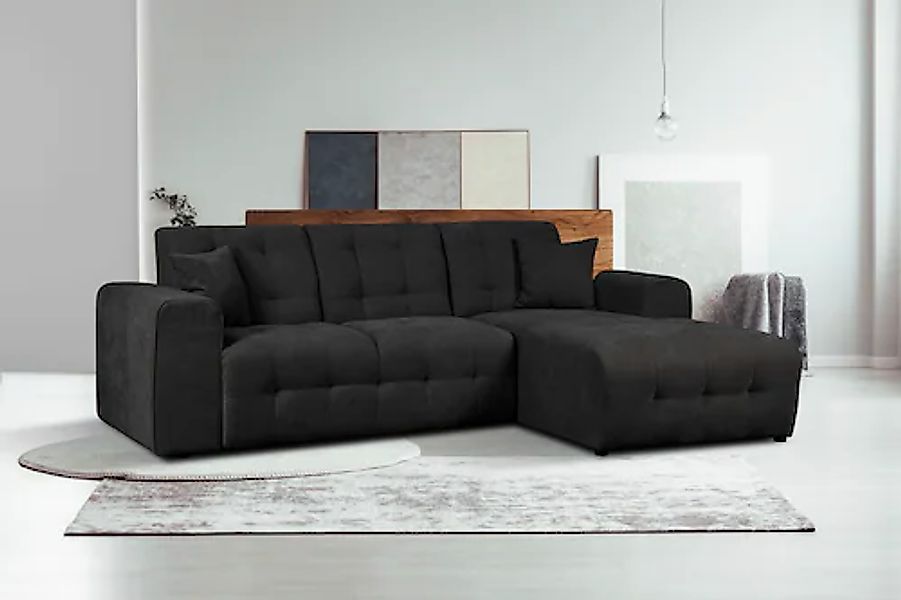 Home affaire Ecksofa "Nosia L-Form" incl. 2 Zierkissen, mit feiner Steppung günstig online kaufen