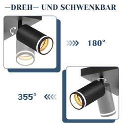 Nettlife Deckenstrahler Schwarz Schwenkbar Modern Wandstrahler günstig online kaufen