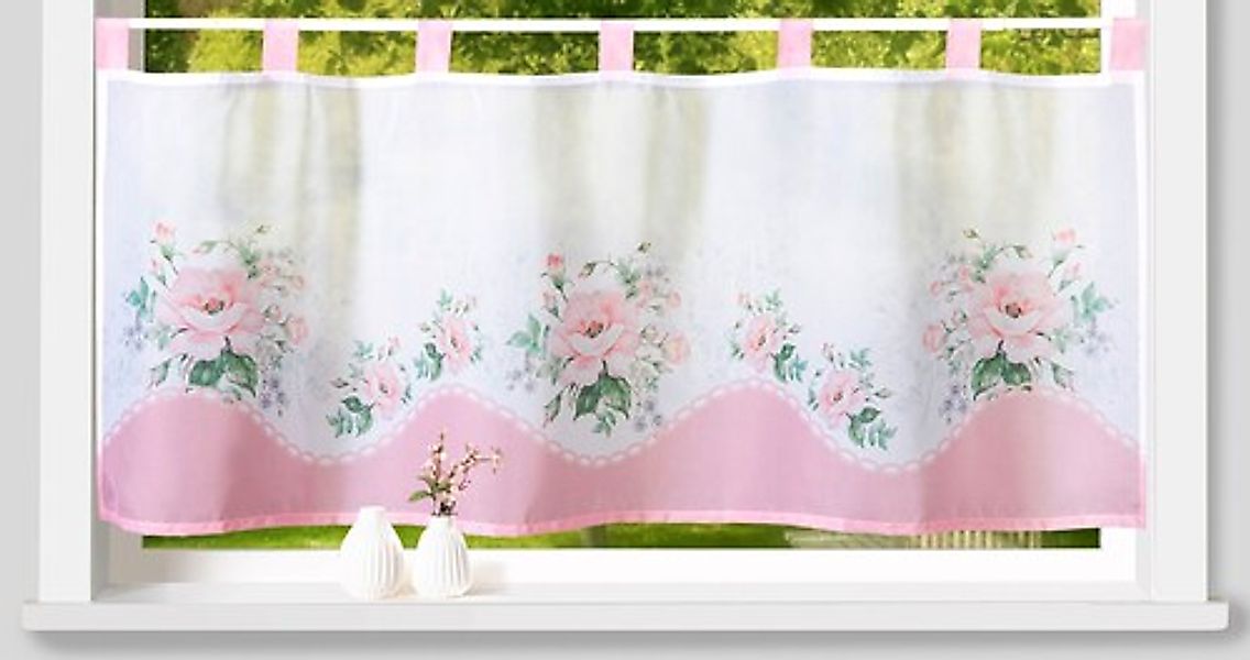 Weckbrodt Scheibengardine »Sarah«, (1 St.), Bistro, Voile, bedruckt, floral günstig online kaufen