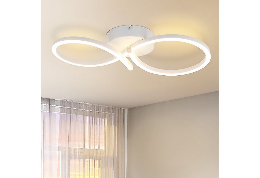 ZMH LED Deckenleuchte Wohnzimmer 8-förmige Schwarz/Weiß Deckenlampe 12/24W günstig online kaufen