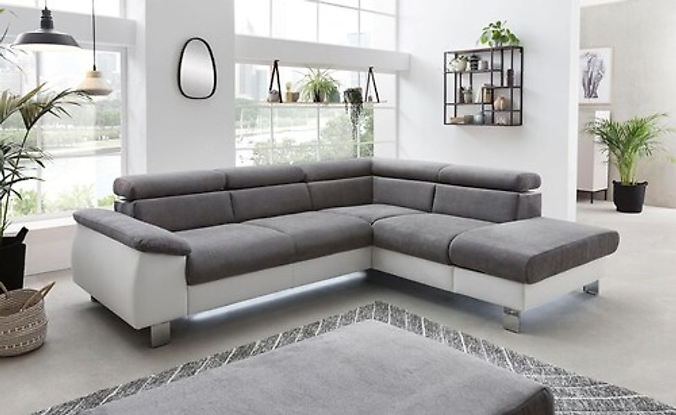 COTTA Ecksofa »Komaris L-Form, B: 249 cm« mit Kopfteilverstellung, optional günstig online kaufen