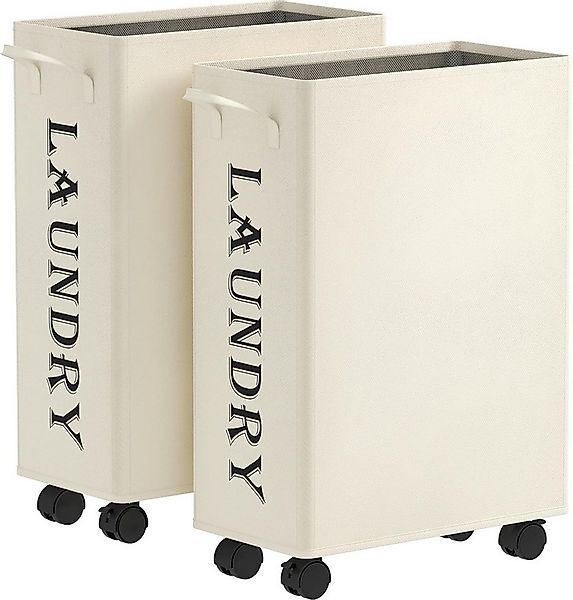 Lifewit Wäschekorb Rollbarer Wäschekorb 50L / 75L Faltbar mit Deckel & Grif günstig online kaufen