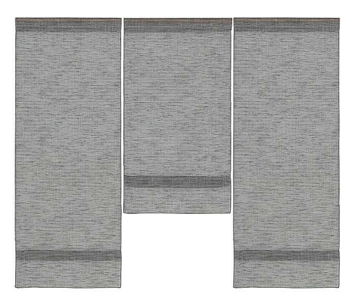 Clever-Kauf-24 Scheibengardine Mini Flächenvorhang Set grau günstig online kaufen