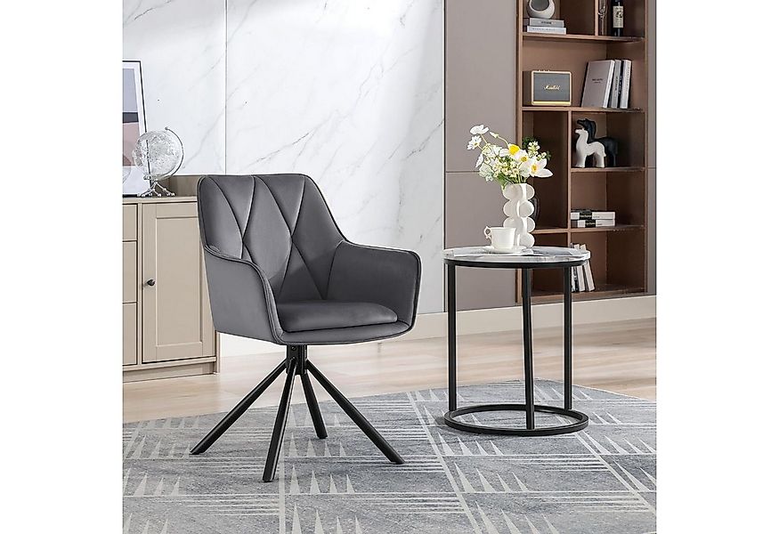 EUGAD 4-Fußstuhl (6 St), Esszimmerstühle drehbar, mit Armlehnen Rückenlehne günstig online kaufen